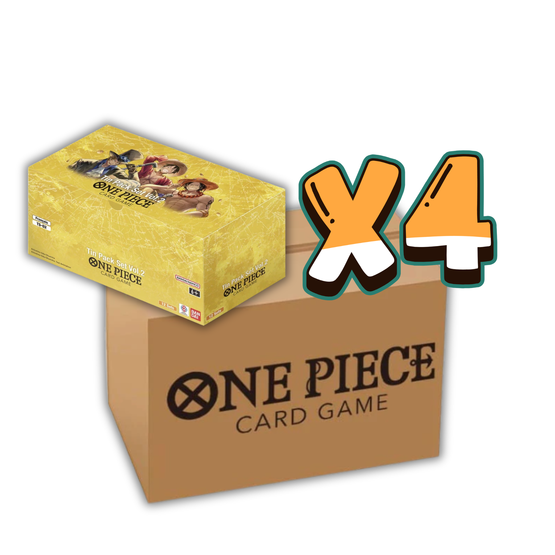 ONE PIECE TCG: TS-02 Tin Pack Set Vol. 2 - Master Case [48 Tins