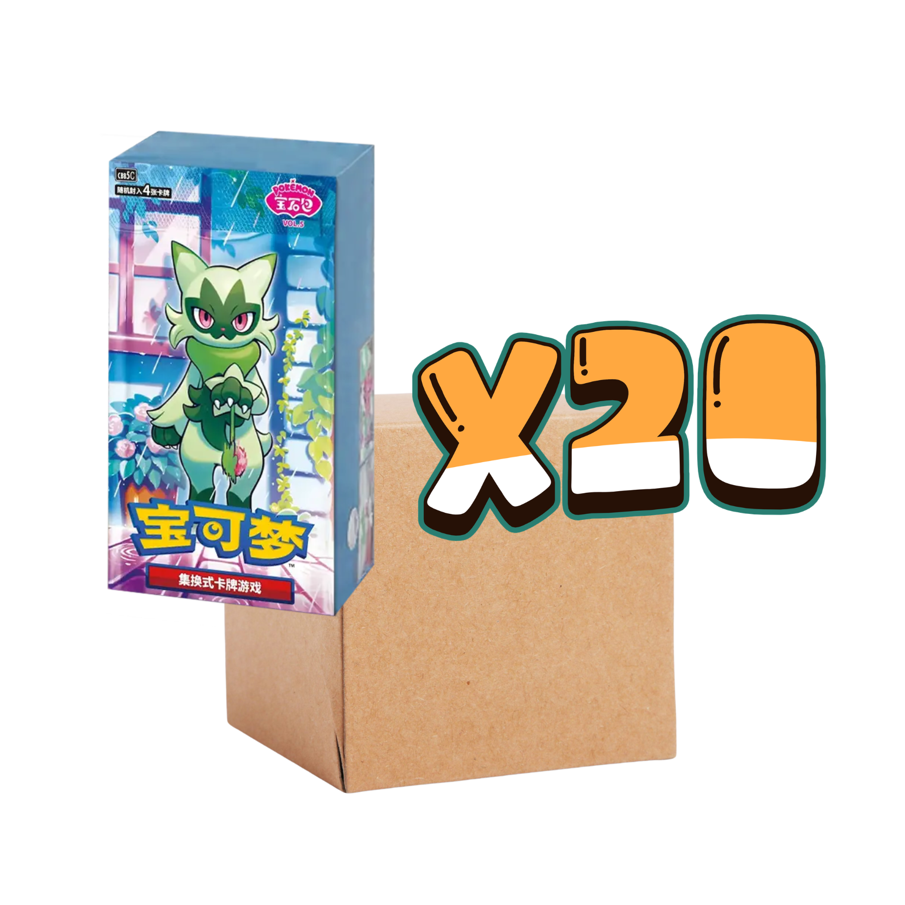 POKMON TCG: Chinese Booster Box - Gem VOL.5 Sealed Case The Wandering Collector POKMON TCG: Chinese Booster Box - Gem VOL.5 Sealed Case The Wandering Collector