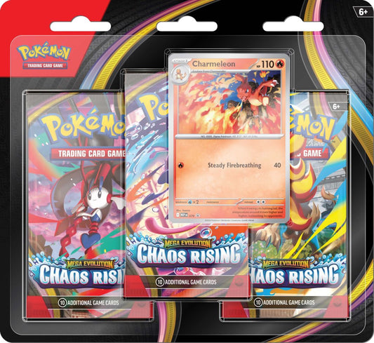 POKÉMON TCG: Mega Evolution 4 Chaos Rising - 3 Pack Blister Sealed Case