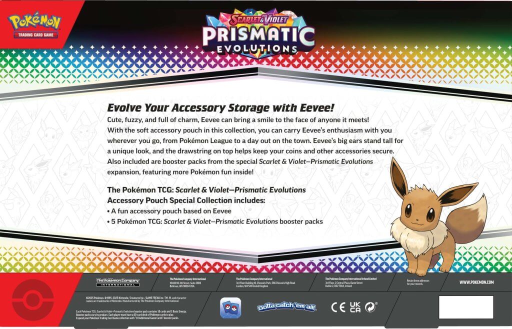 POKÉMON TCG: Scarlet & Violet 8.5 Prismatic Evolutions - Accessory Pouch