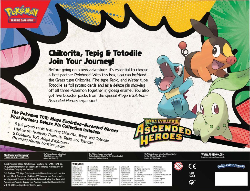 POKÉMON TCG: Mega Evolution 2.5 Ascended Heroes - First Partners Deluxe Pin Collection