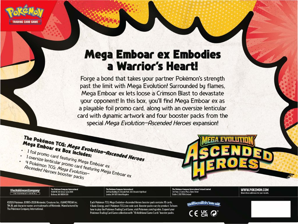 POKÉMON TCG: Mega Evolution 2.5 Ascended Heroes - Mega EX Collection Box Sealed Case
