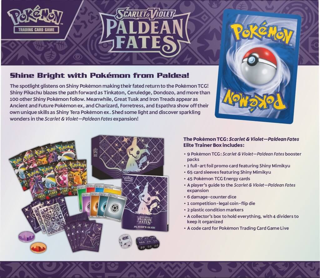POKÉMON TCG: Scarlet & Violet 4.5 Paldean Fates - Elite Trainer Box