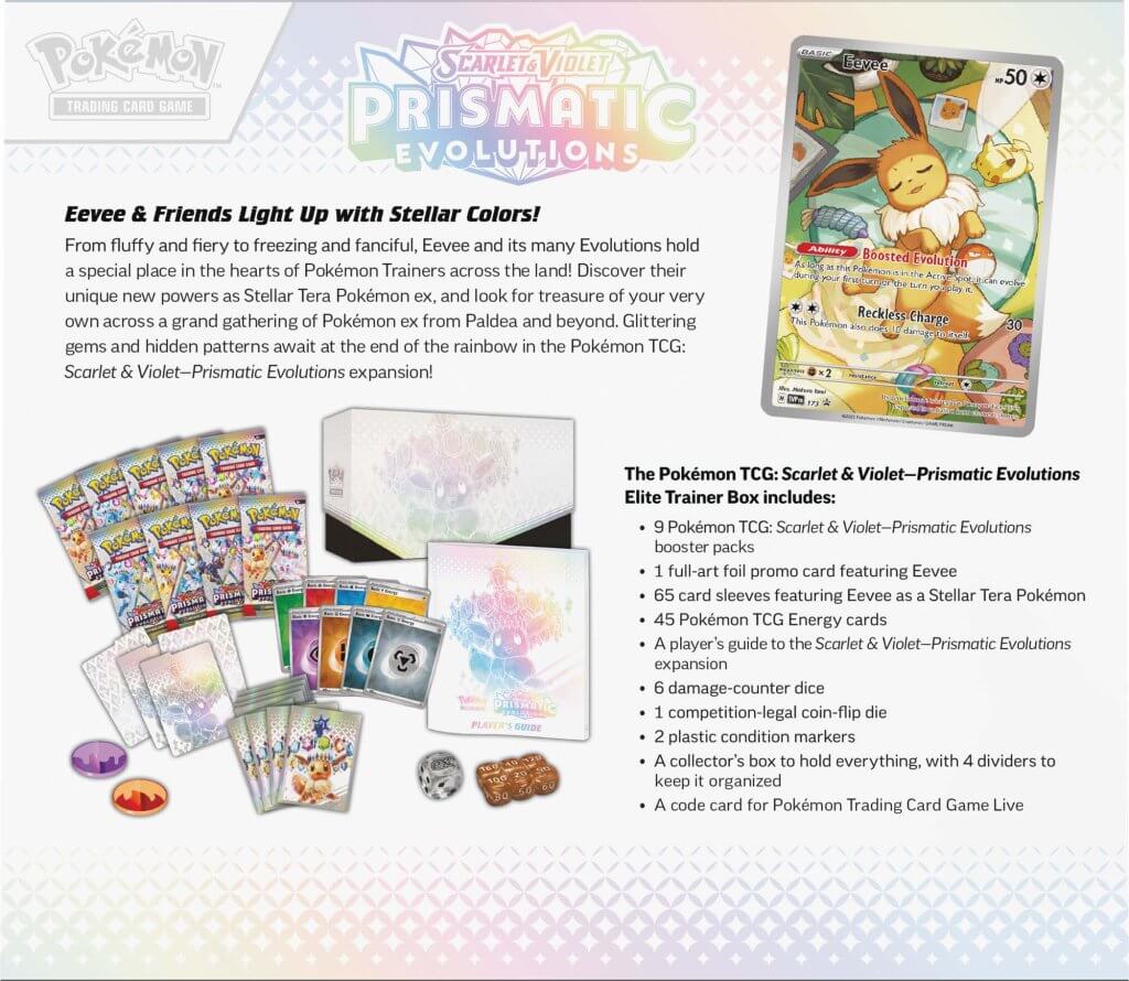 POKÉMON TCG: Scarlet & Violet 8.5 Prismatic Evolutions - Elite Trainer Box