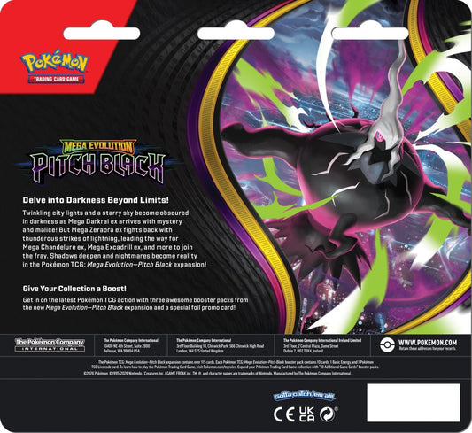 POKÉMON TCG: Mega Evolution 5 Pitch Black - 3 Pack Blister