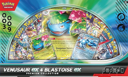 POKÉMON TCG: Venusaur EX and Blastoise EX Premium Collection Box