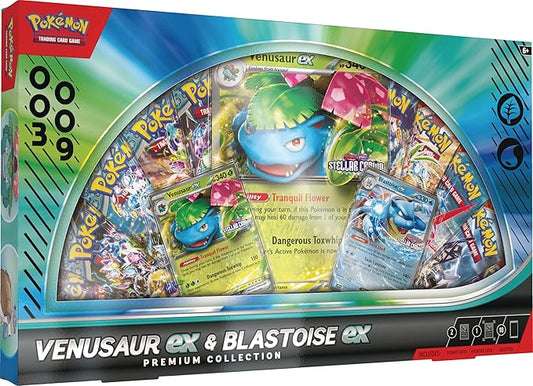 POKÉMON TCG: Venusaur EX and Blastoise EX Premium Collection Box