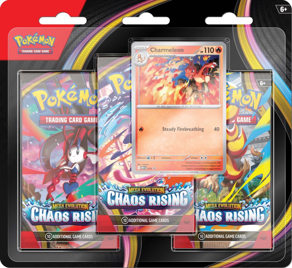 POKÉMON TCG: Mega Evolution 4 Chaos Rising - 3 Pack Blister