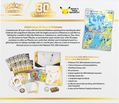 [PRE-ORDER] Pokémon TCG: 30th Celebration Elite Trainer Box Case