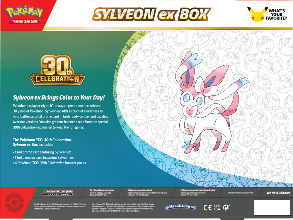 [PRE-ORDER] POKÉMON TCG: 30th Celebration Sylveon ex Box / Greninja ex Box [assorted]