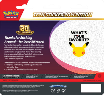 Pokémon TCG: 30th Celebration Tech Sticker Collection (Assorted)
