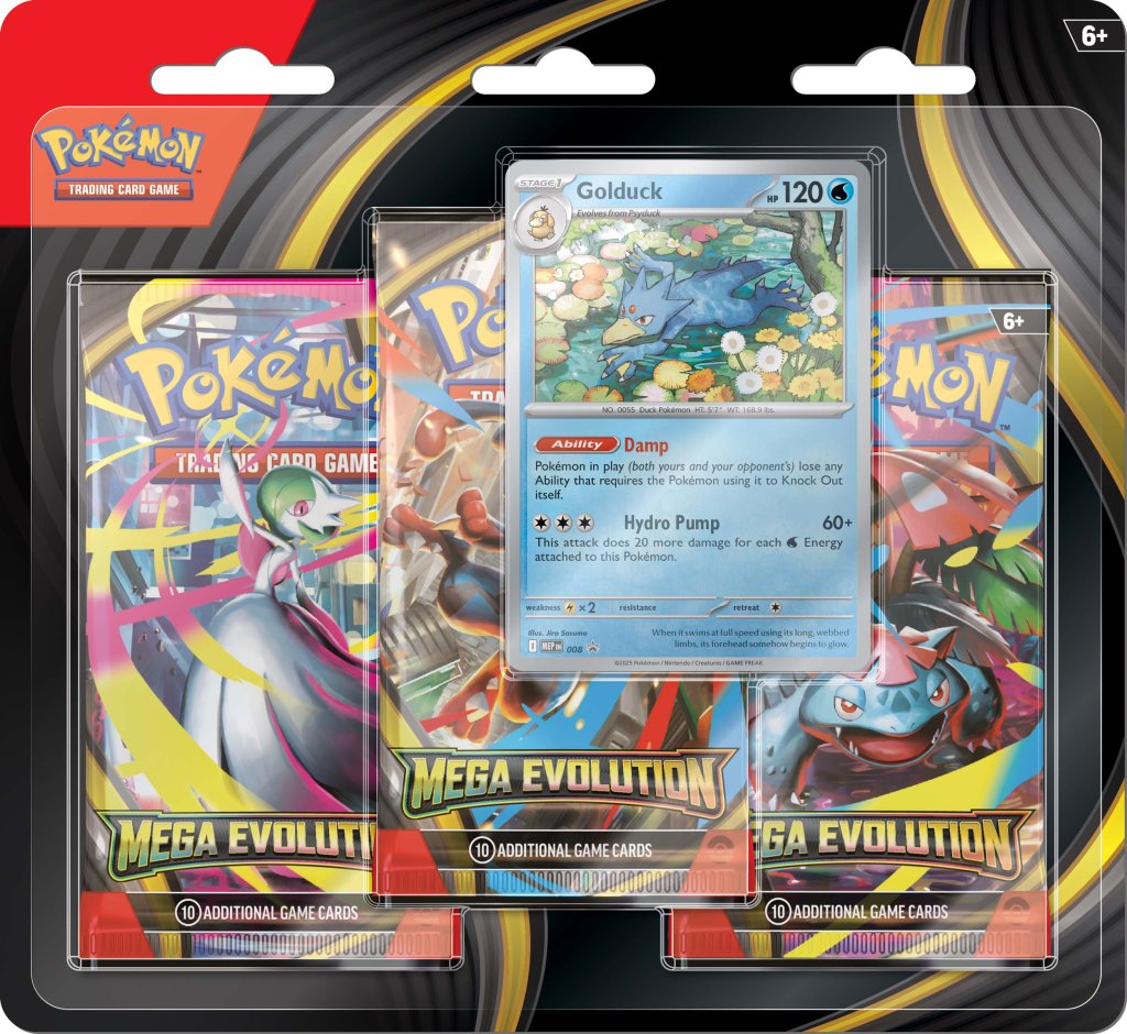 [PRE-ORDER] POKÉMON TCG: Mega Evolution 1 - Three Booster Blister