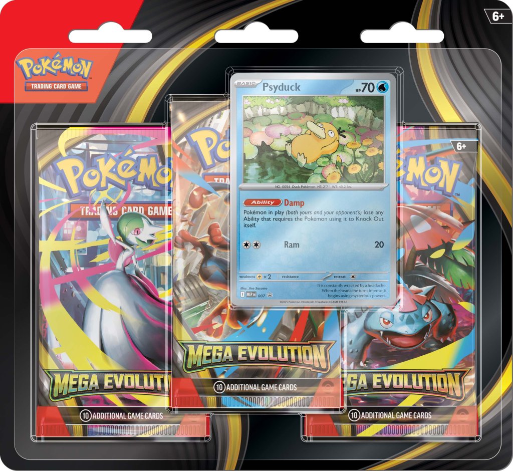 [PRE-ORDER] POKÉMON TCG: Mega Evolution 1 - Three Booster Blister