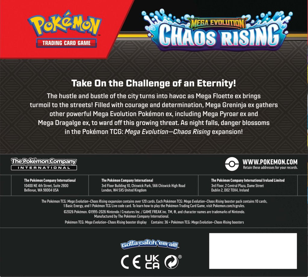 POKÉMON TCG: Mega Evolution 4 Chaos Rising - Booster Box Case