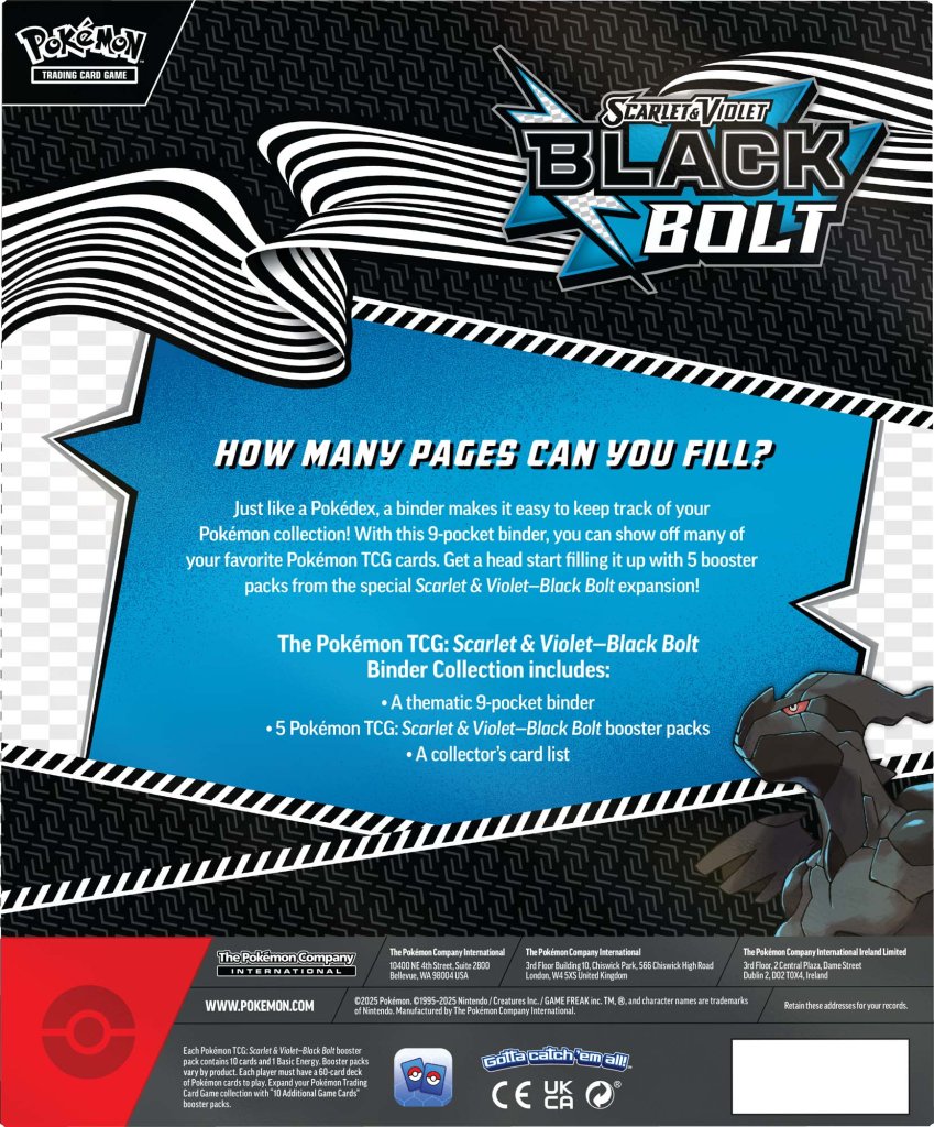 POKÉMON TCG: Scarlet & Violet 10.5 Black Bolt - Binder Collection
