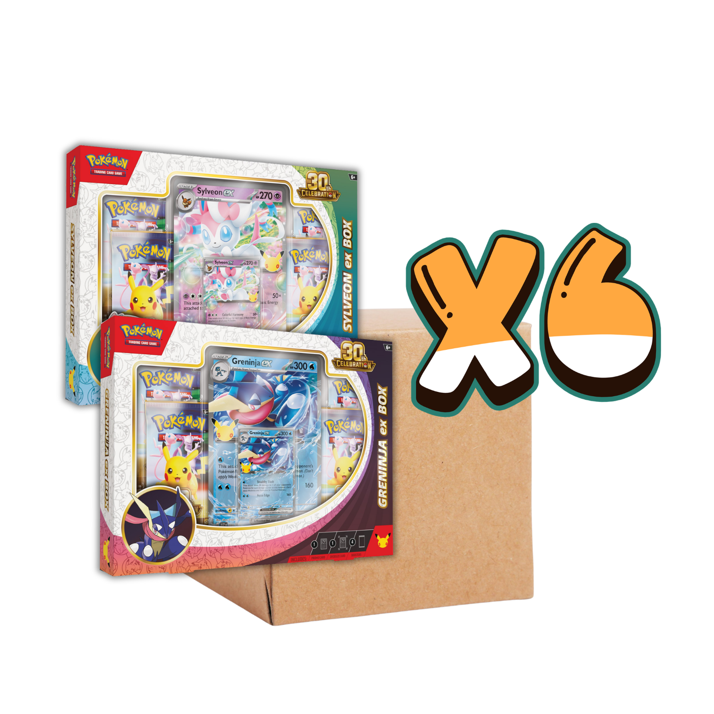 [PRE-ORDER] POKÉMON TCG: 30th Celebration Sylveon ex Box / Greninja ex Box Sealed Case
