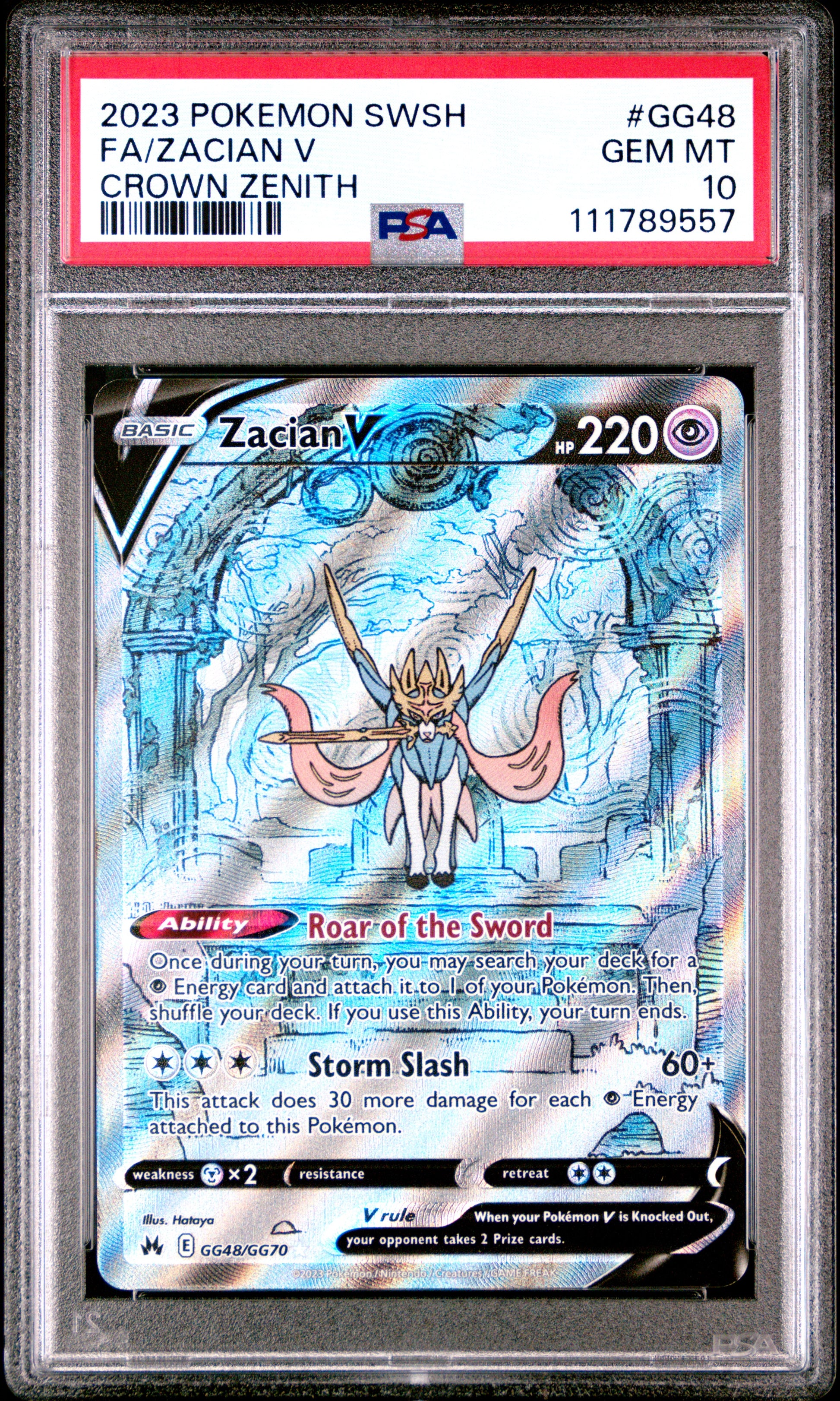 Zacian V GG48/GG70 Sword Shield Crown Zenith POKEMON PSA 10