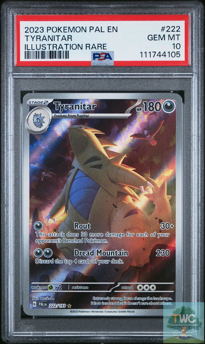 Tyranitar 222/193 Illustration Rare Paldea Evolved POKEMON PSA 10
