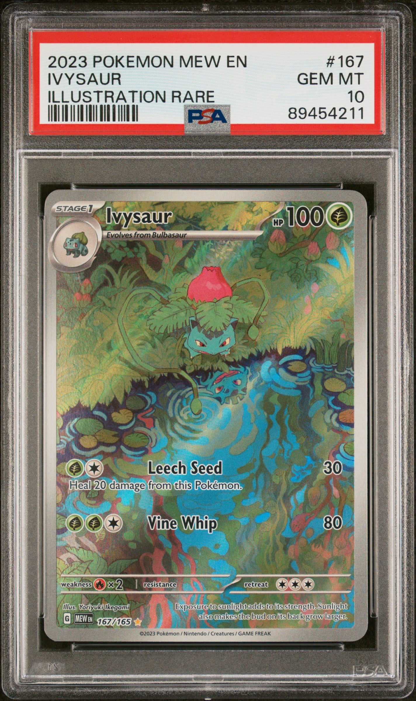 Ivysaur 167/165 Illustration Rare 151 POKEMON PSA 10