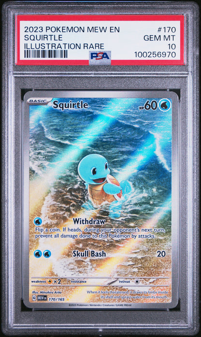Squirtle 170/165 Illustration Rare 151 POKEMON PSA 10